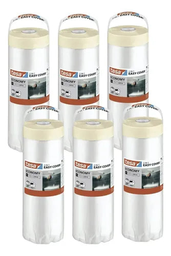 Plástico Protector Adhesivo Tesa 15mt X 2600mm 2 En 1 Pack 6