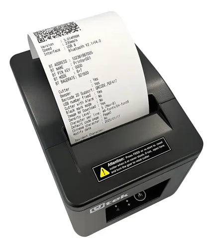 Impresora Térmica Ut-prt810ubt Pos 80mm Usb Bluetooth Utek Negro
