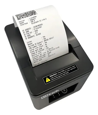 Impresora Térmica Ut-prt810ubt Pos 80mm Usb Bluetooth Utek Negro