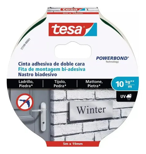 Pack 2 Cinta Doble Faz Interior Exterior 5m X 19mm Tesa Grafito Doble Faz Interior/exterior