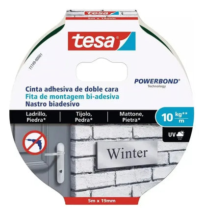 Pack 2 Cinta Doble Faz Interior Exterior 5m X 19mm Tesa Grafito Doble Faz Interior/exterior