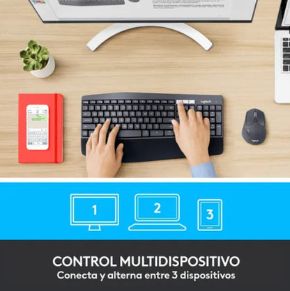 Pack Teclado Y Mouse Usb Inalámbrico Logitech Mk850 Español