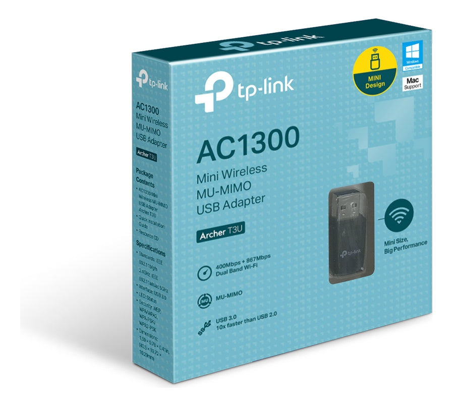 Adaptador Wifi Usb Tp-link Archer T3u Nano Ac1300 Dual Band