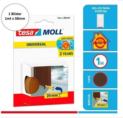 Listón Aislante Autoahesivo Tesamoll Cafe Flexible 1m