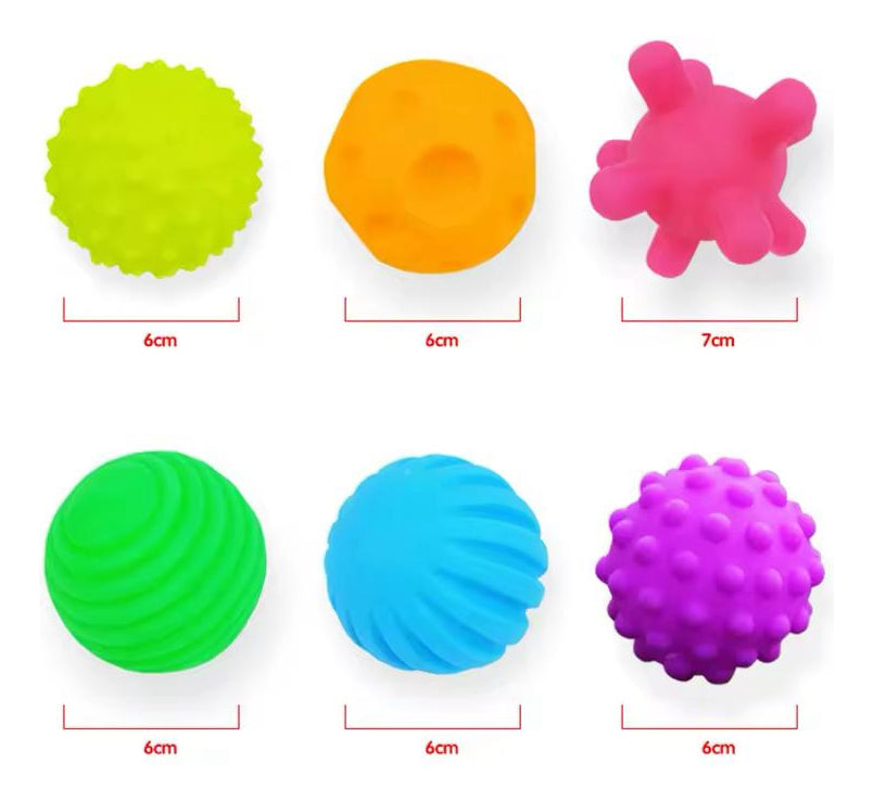 Pelotas Sensoriales Estimulación Bebé Set 6 Unidades