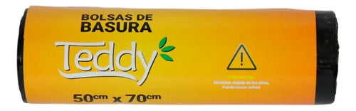 Bolsas Basura Negra Teddy 50x70cm Alta Calidad 10 Und