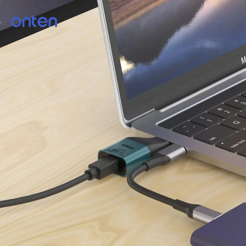Conversor Onten Usb-c Mini Displayport 8k 60hz  Otn-uc103m Azul Petróleo