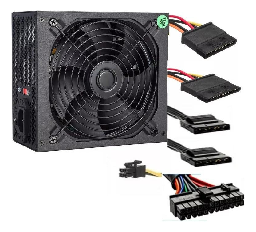 Fuente Poder Atx 650w Piv Conector 24 Pines Para Computadora