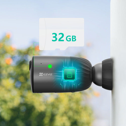 Cámara Ip Exterior Wifi 2mp Batería Litio Bc1c Elife Ezviz Negro