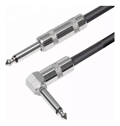 Cable De Audio 6.3mm Con Conector En L - 3 Metros