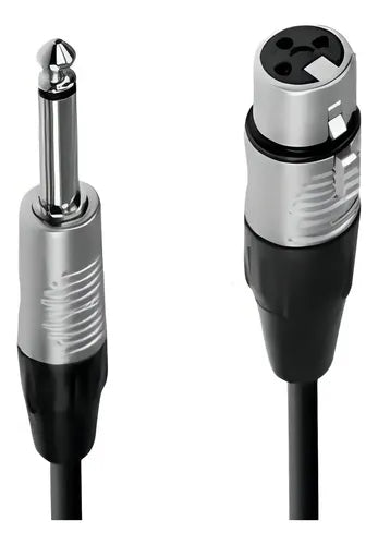 Cable Audio Xlr Hembra Jack Mono 10 Metros Ul-mic-xj6010
