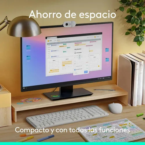 Teclado Inalámbrico Ligero Compacto Bluetooth Logitech K250 Blanco Español España