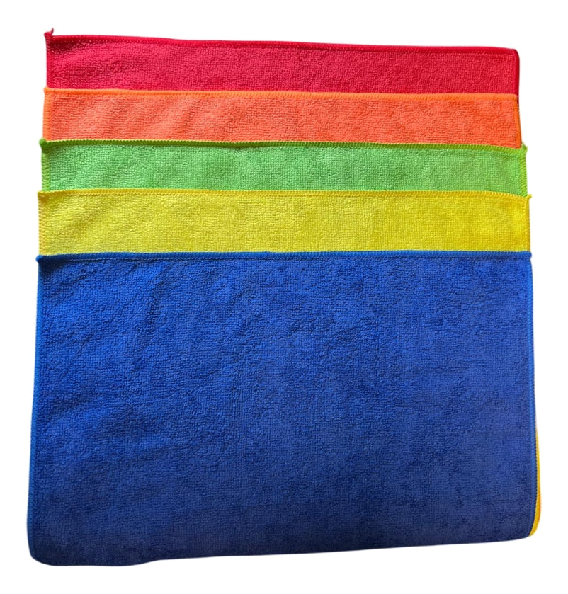 Paños Microfibra Secado Rápido 38 X 38 Cm Pack 10 Unidades