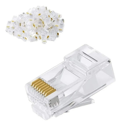 Conector Macho Rj45 Categoría 5e 100 Unidades