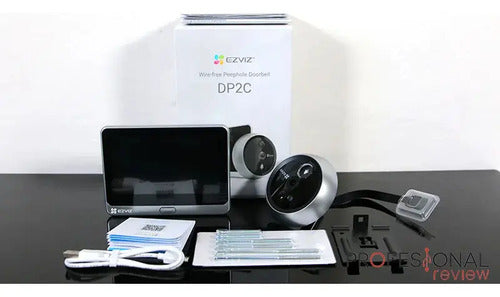 Mirilla Inteligente Full Hd 1080p Wifi C/monitor Dp2c Ezviz Negro