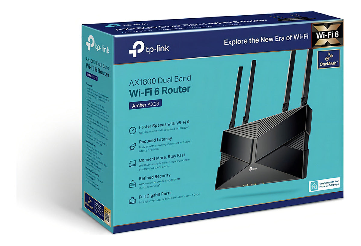 Router Ax23 Ax1800 Wifi Dual Band Gigabit 1.8gbps Tp-link