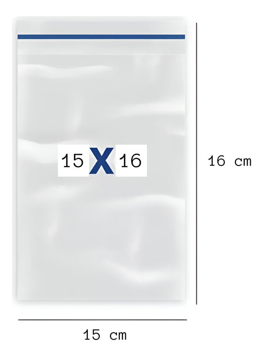 Bolsa Cierre Zipper Hermética 15x16 Cm 100 Unidades