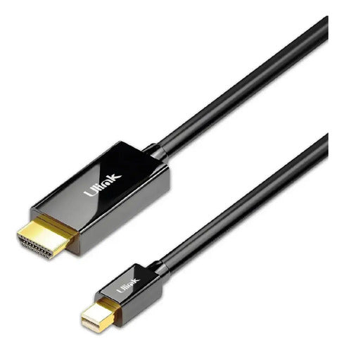 Cable Adaptador Mini Displayport A Hdmi 4k 1.8mt Premiun Negro
