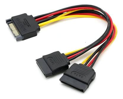 Cable Poder Adaptador Sata A Doble Sata Splitter 1 A 2