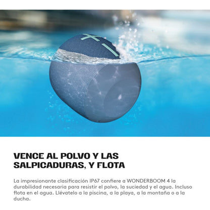 Parlante Inalámbrico Wonderboom 4 Sonido 360° Logitech Azúl