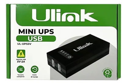Mini Ups 5200mah 5v 2a Respaldo Energía Wifi Router Ulink Negro