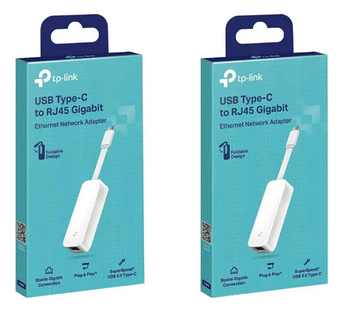 Pack 2 Adaptadores Usb Tipo C A Red Rj45 Gbit Tp-link Ue300c