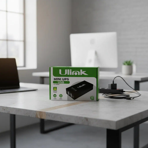 Mini Ups 5200mah 5v 2a Respaldo Energía Wifi Router Ulink Negro
