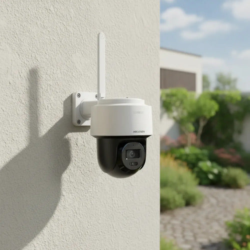 Cámara Domo Hikvision 4mp Wifi Exterior Luz Híbrida Blanco