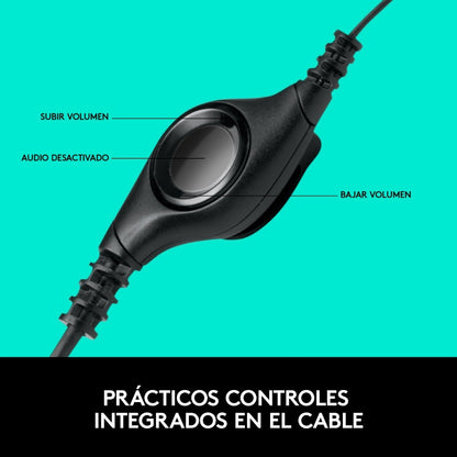 Audífono Cintillo Con Micrófono Usb Logitech H390 Negro