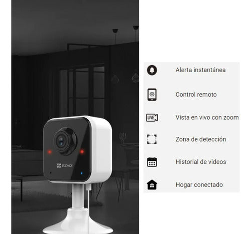 Cámara Seguridad Wifi Ezviz H1c 2mp Audio Color Blanco