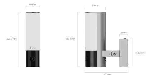 Cámara Lámpara Seguridad Wifi Dual Band El3 2k Ezviz Negro