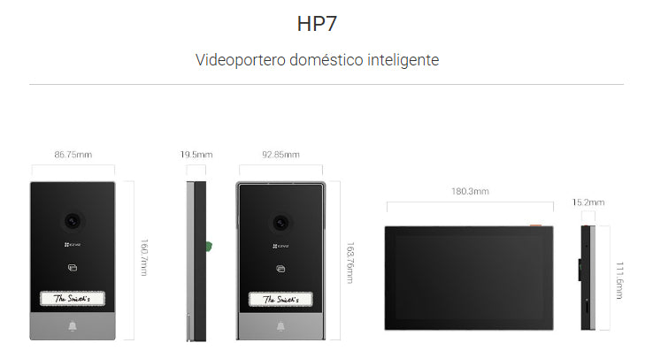 Kit Video Intercomunicador Wifi Inteligente Ezviz Hp7 2k 3mp
