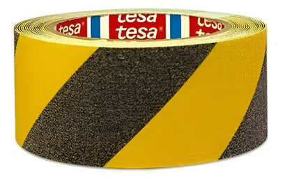 Cinta Antideslizante Negra Amarilla 5m X 50mm Tesa Negro/amarillo