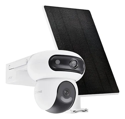 Kit Cámara Seguridad Hb90x Dual 2k+ 4g Panel Solar Ezviz Blanco