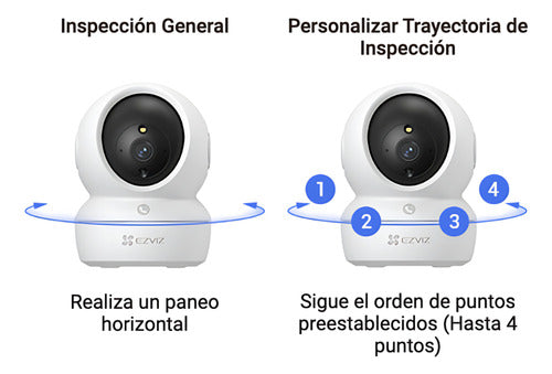 Cámara Seguridad Wifi H6c Pro 2k Con Micro Sd 64 Gb Ezviz Blanco