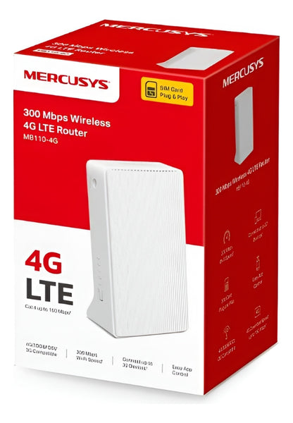 Router Inalámbrico Mercusys  Mb110-4g Sim Lte 300mbps Wi-fi