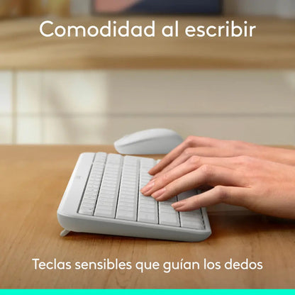 Teclado Inalámbrico Ligero Compacto Bluetooth Logitech K250 Blanco Español España