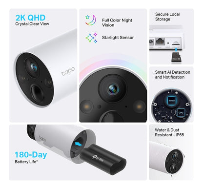 Sistema Cámara Vigilancia Wifi Tp-link Tapo C420s2 C/batería