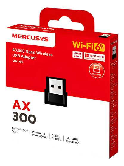 Adaptador Ax300 Inalámbrico Usb Wifi 6 Mu-mimo Ma14n