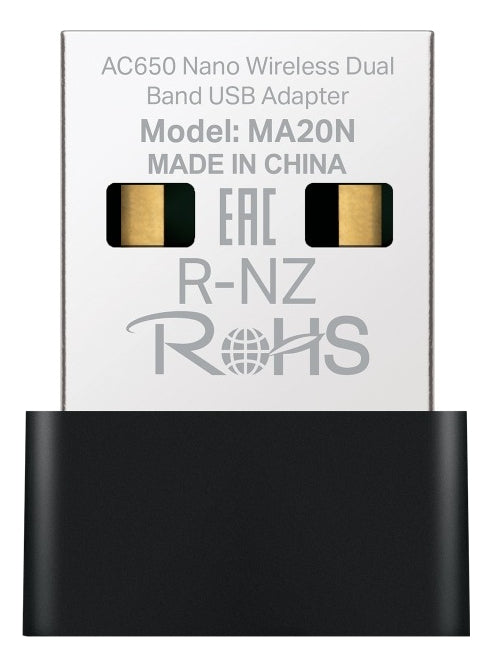 Adaptador Nano Usb Ac650 Wifi Ma20n Dual Band Mercusys