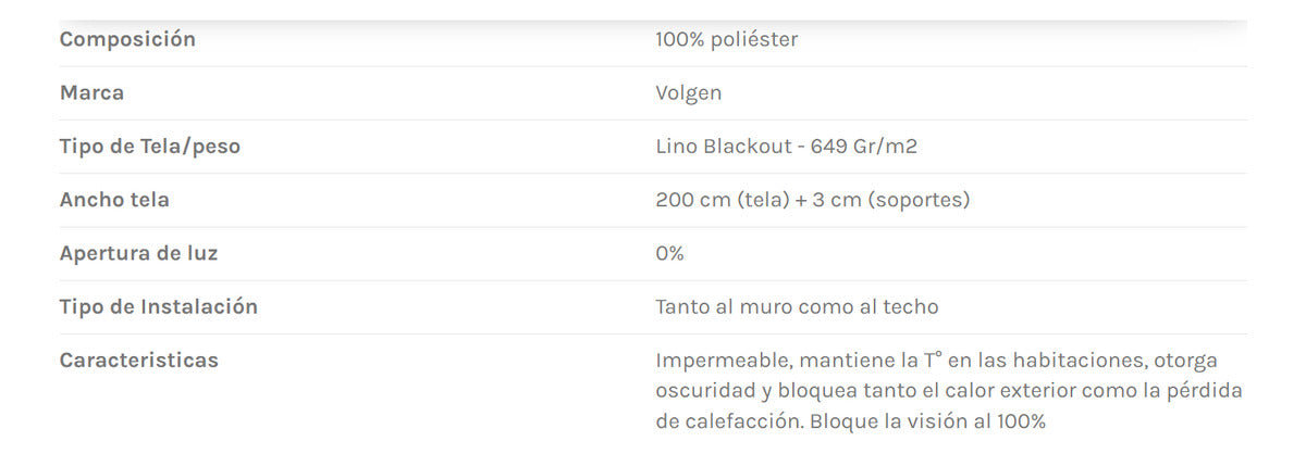 Cortina Roller Lino Blackout 2x1,9 Metros Impermeable Volgen
