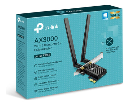 Adaptador Tplink Ax3000 Wi-fi 6 Bluetooth 5.2 Pcie