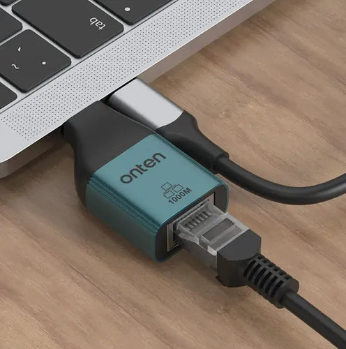 Adaptador Onten Usb-c Rj45 Gigabit 1gbps Portátil Uc101
