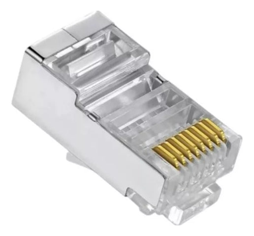 Conector Macho Rj45 Cat5 Metálico Bolsa 50 Unidades