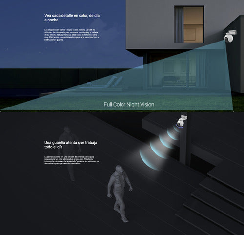 Cámara Pt Exterior Eb8 4g 2k Con Batería Tipo C Ezviz Blanco