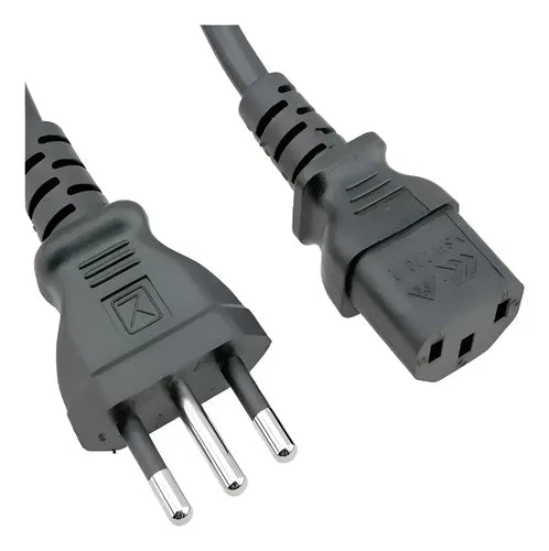 Pack 2 Cable Fuente Poder Pc Cargador 1.8 Mt