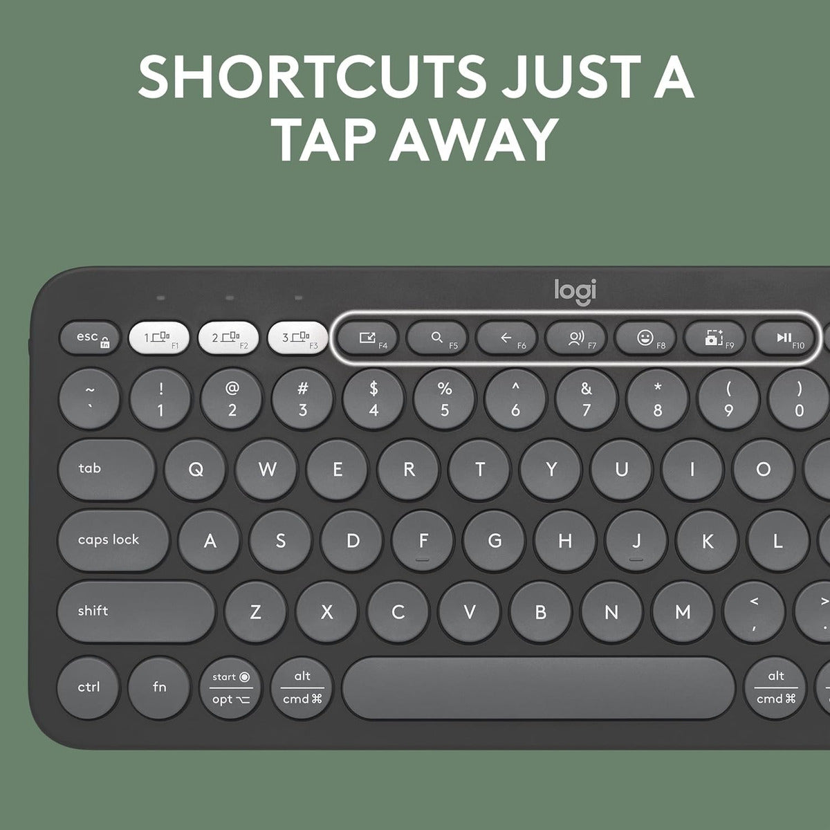 Teclado Bluetooth Compacto Pebble Keys 2 K380s Grafito