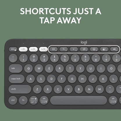 Teclado Bluetooth Compacto Pebble Keys 2 K380s Grafito