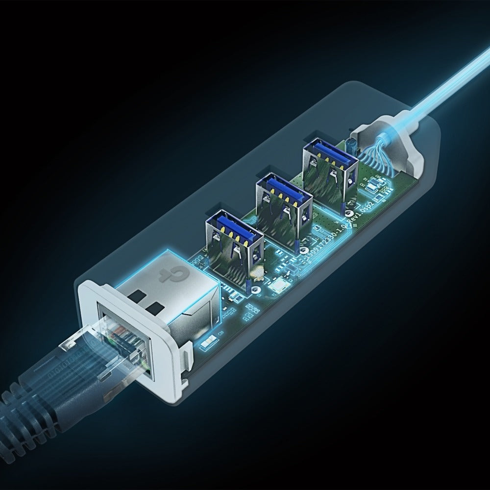 Adaptador Usb Tipo C A 3 Puertos Usb Rj45 Gigabit Ue330c