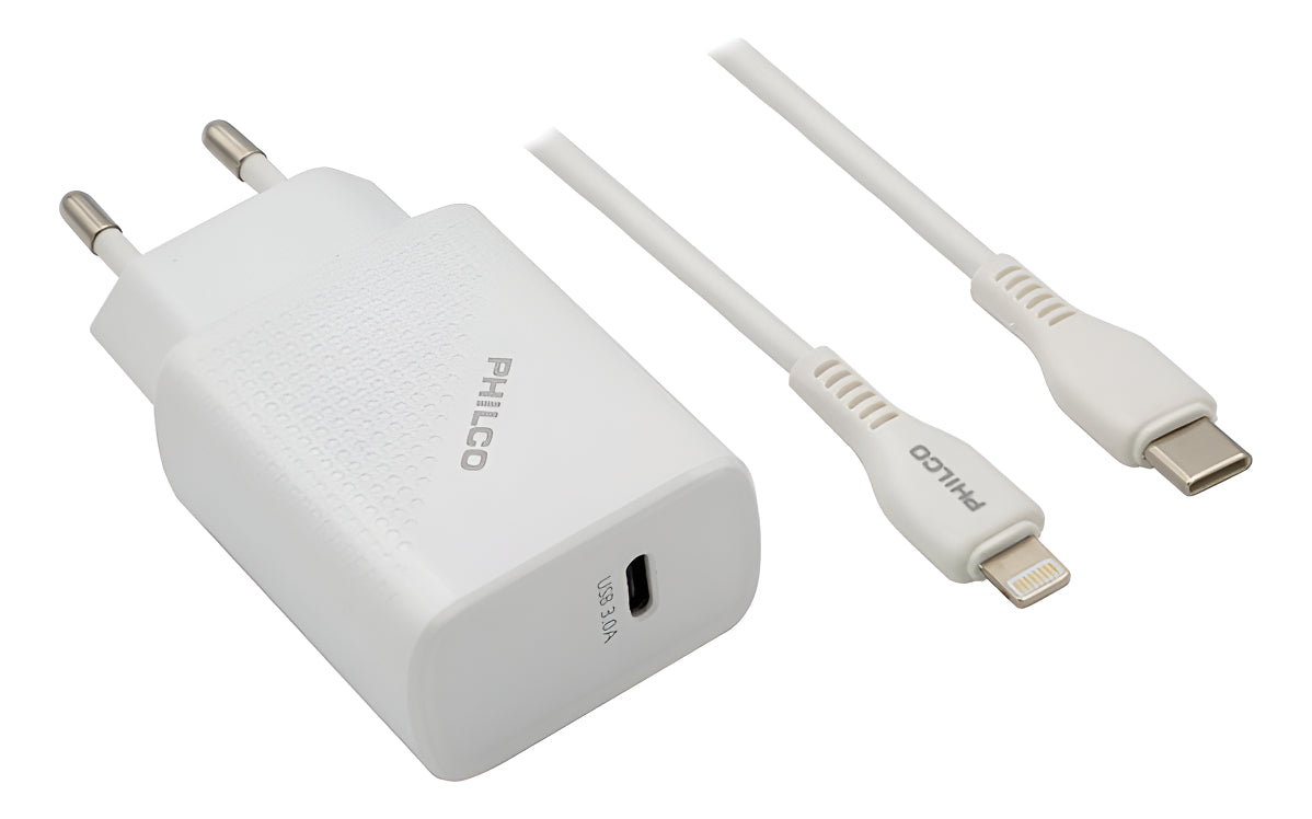 Cargador Philco Rápido 3.0 Compatible Con Lightning 18w